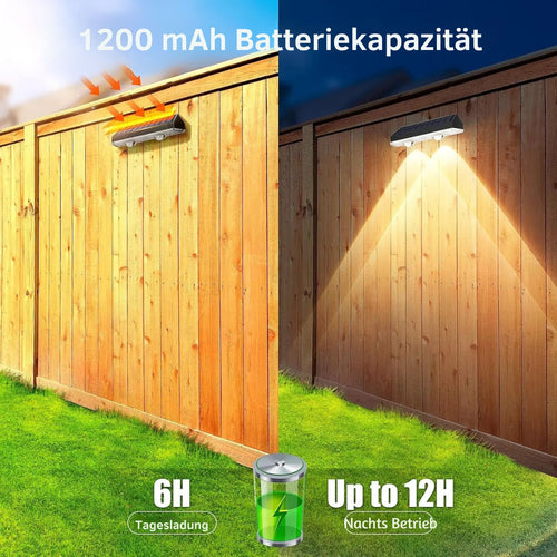 FlareGlow - RGB und Warmweiß Solarbetriebene LED-Zaunlichter für den Außenbereich