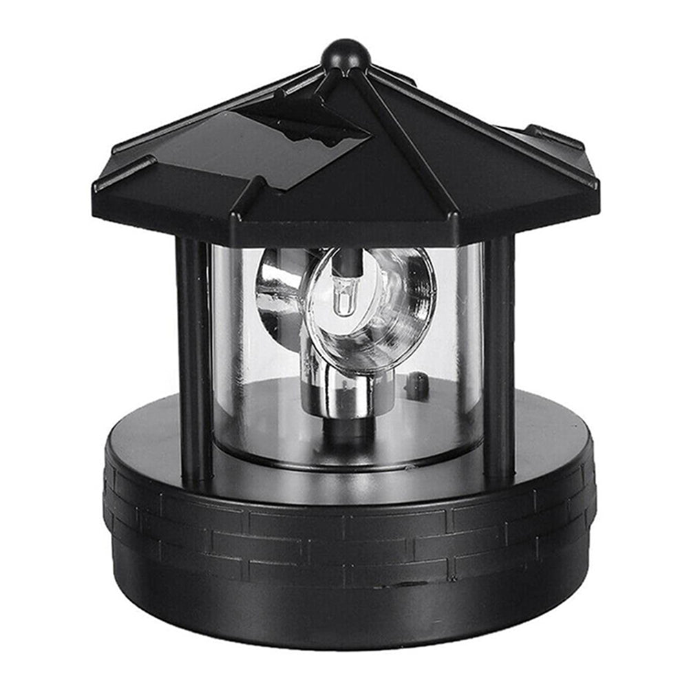 LumeWave - Solar LED Leuchtturm Lampe mit 360-Grad Rotation für Garten und Terrasse
