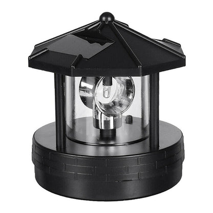 LumeWave - Solar LED Leuchtturm Lampe mit 360-Grad Rotation für Garten und Terrasse