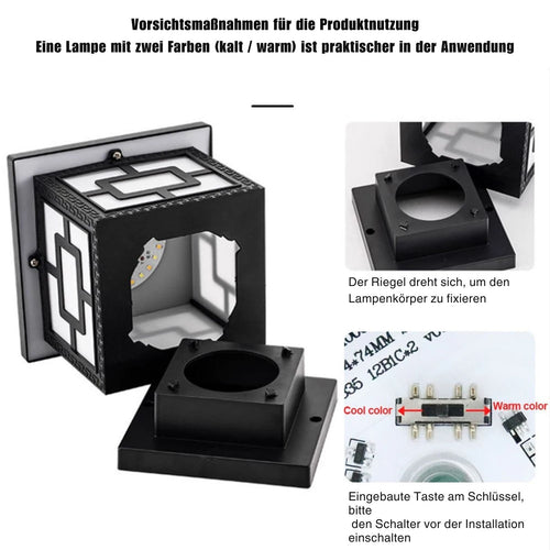 DuskGlow - Elegante Solar-Postlichter für Außenbereiche, IP65 wasserdicht, Automatische Dämmerungserkennung