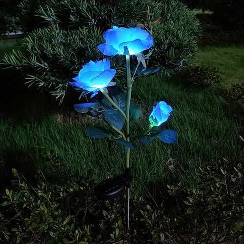 LumiRose – Elegante Solar LED Gartenbeleuchtung im Rosen-Design (2er Set)