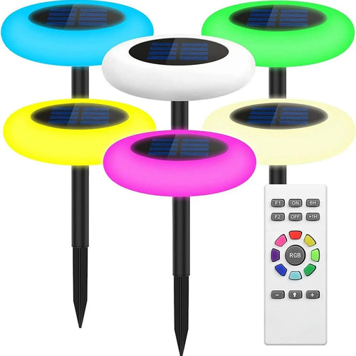 GlowLuxe - Hochwertige Solar Gartenleuchten mit Erdspieß im 6er Set für stilvolle Außenbereiche