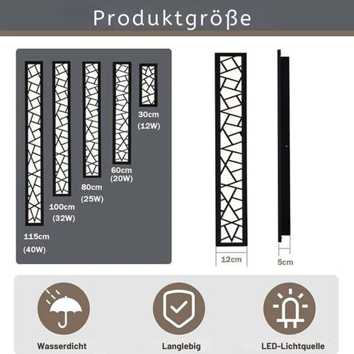 LumiSteel - Edelstahl Außenwandleuchte mit LED für Garten und Terrasse, IP65 wasserdicht