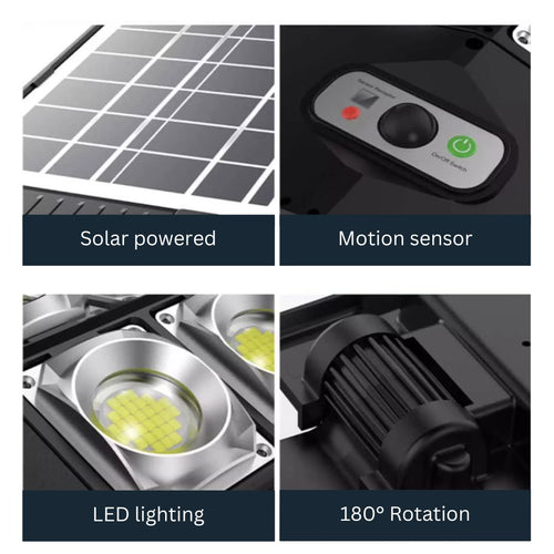 StreetLume - 1000W Solar LED Flutlicht für Straßen, Wege und große Außenbereiche