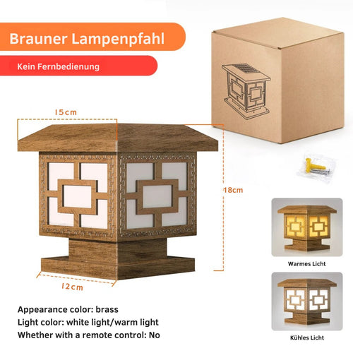 DuskGlow - Elegante Solar-Postlichter für Außenbereiche, IP65 wasserdicht, Automatische Dämmerungserkennung