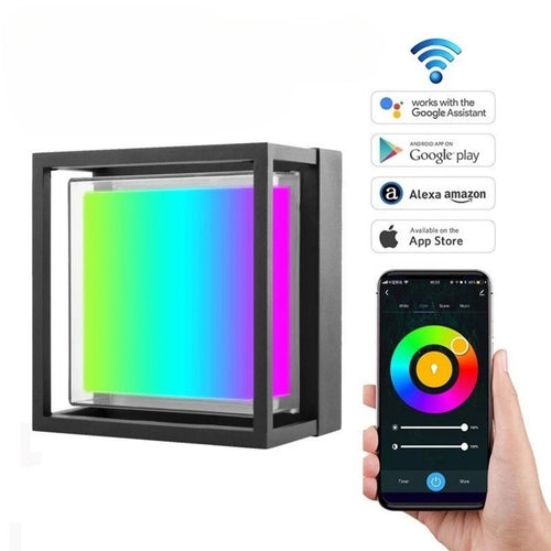 SmartStrahl - WiFi LED Wandleuchte für Garten und Balkon, RGB und dimmbar