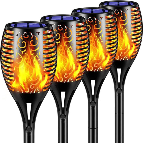 LumenTorch - Solar-Fackeln mit Flackernder LED-Flamme für Garten