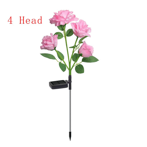 FloraLume – Elegante Solar LED Gartenleuchte im Rosenblüten-Design