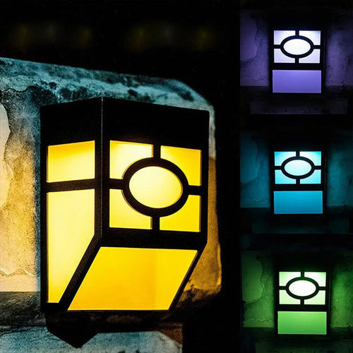 SolarLuxe - Wandleuchte Schwarz, LED Solar-Wandlampe für Außenbereich, 2er Set-6