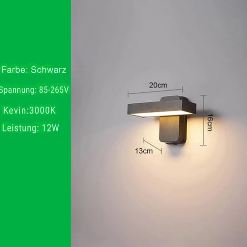 BrightNest - Elegante Außenbeleuchtung für Haus und Garten, Wandmontage, LED, IP65, Dämmerungssensor