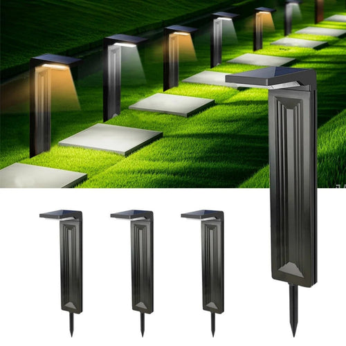 LumaPath - Solarbetriebene LED Gartenlichter mit 2 Modi für Wege und Pfade