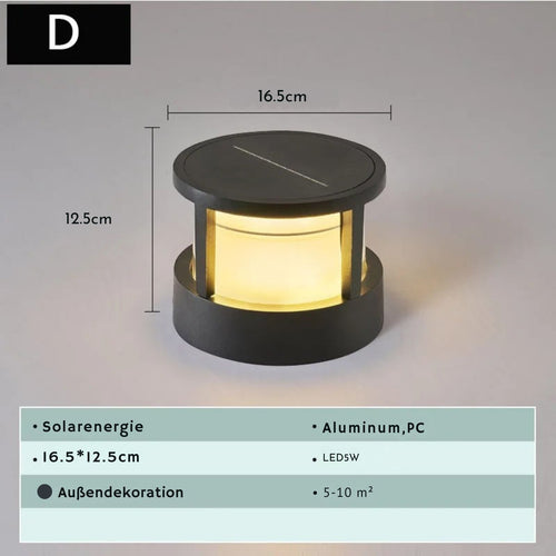 LumaVista - Solar Gartenleuchte für stilvolle Gartenbeleuchtung mit LED