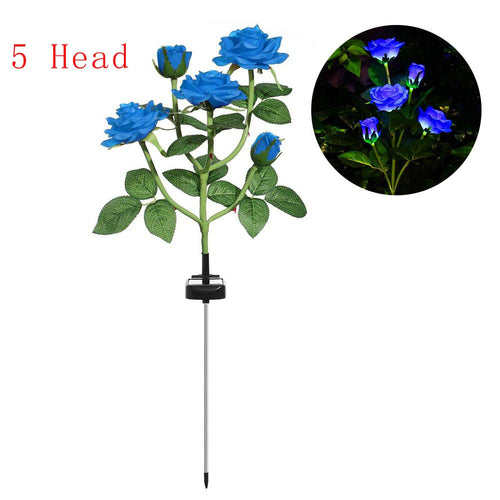FloraLume – Elegante Solar LED Gartenleuchte im Rosenblüten-Design