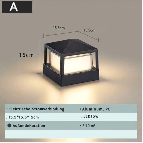 LumaVista - Solar Gartenleuchte für stilvolle Gartenbeleuchtung mit LED