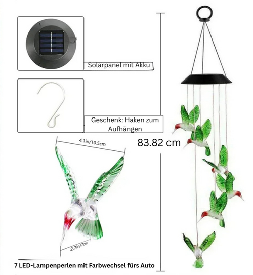 AuraWind – Solarbetriebene Kristall-Windspiele für zauberhafte Gartenatmosphäre