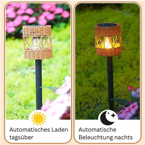 WandLuxe - Solarbetriebene LED Wandleuchte für den Außenbereich, wasserdicht und dekorativ