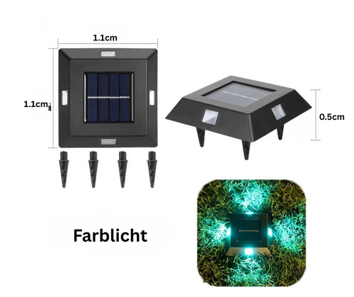 FlareLite - Solarbetriebene LED Wandleuchte für den Außenbereich, elegant und energiesparend