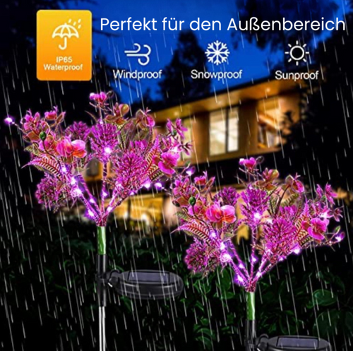 BlütenLuxe – Elegante Solar-Blumenlichter im Orchideen-Design (2x)