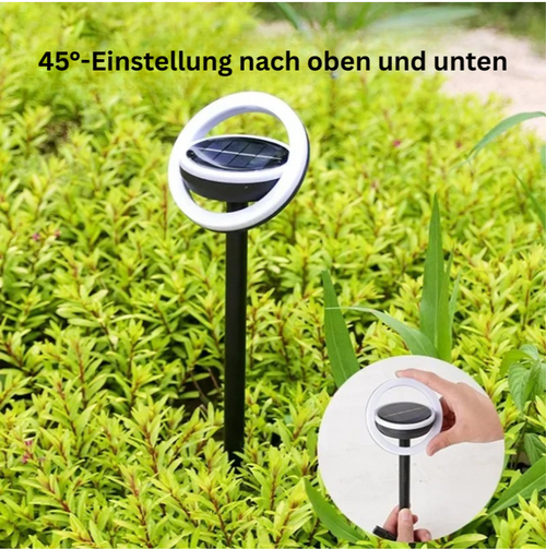 LumenRing - Solarbetriebene LED Gartenleuchten im modernen Ringdesign, wasserdicht und energieeffizient