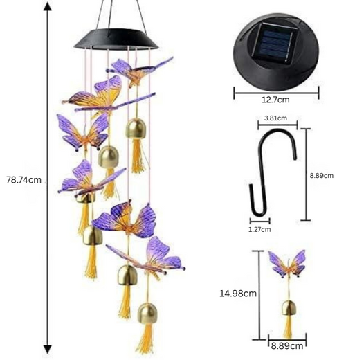 GlowFalter – Dekorative Solar-Klangspiele für Garten und Balkon mit sanften LED-Lichtern