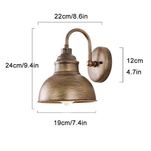 VintageLume - Retro Wandleuchte für draußen mit LED und elegantem Design