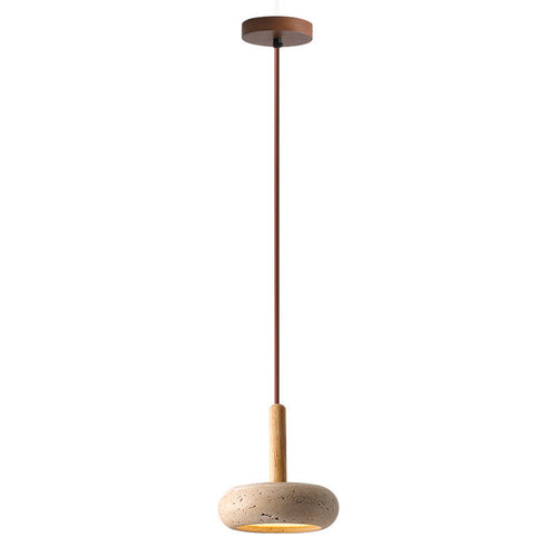 StrahlSchale - LED Deckenleuchte für Wohnzimmer – Retro-Modern aus Naturstein