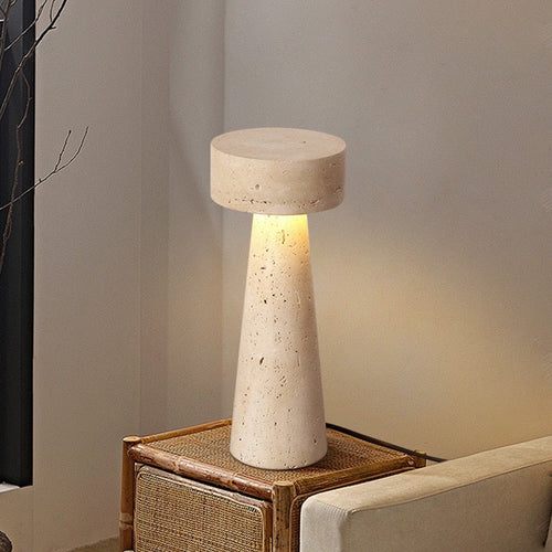 EdenLicht - Moderne LED Tischlampe in Naturstein-Optik – Dimmbar & Stilvoll für Wohnzimmer, Schlafzimmer, Büro 0