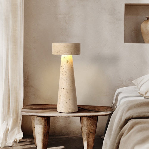 EdenLicht - Moderne LED Tischlampe in Naturstein-Optik – Dimmbar & Stilvoll für Wohnzimmer, Schlafzimmer, Büro 1