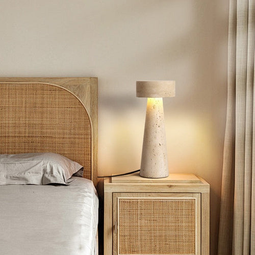 EdenLicht - Moderne LED Tischlampe in Naturstein-Optik – Dimmbar & Stilvoll für Wohnzimmer, Schlafzimmer, Büro 2