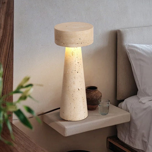 EdenLicht - Moderne LED Tischlampe in Naturstein-Optik – Dimmbar & Stilvoll für Wohnzimmer, Schlafzimmer, Büro 3