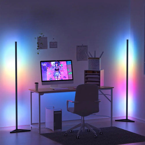 LichtSäule - RGB Stehlampe für Wohnzimmer mit Fernbedienung – Modern & Dimmbar