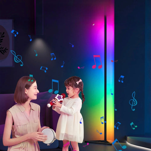 LichtSäule - RGB Stehlampe für Wohnzimmer mit Fernbedienung – Modern & Dimmbar