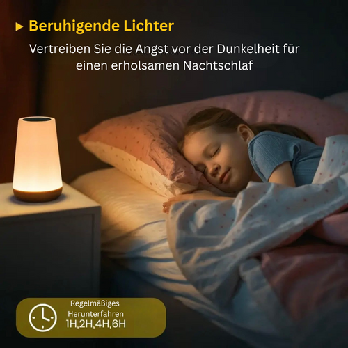 MondLeuchte - Dimmbare Akku Nachttischlampe mit Touch-Sensor & 13 Farben