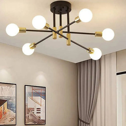 DeckenGlanz - Moderner LED Kronleuchter in Gold für stilvolle Akzentbeleuchtung