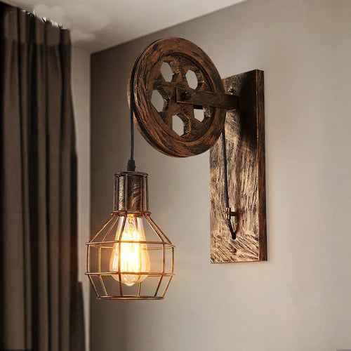 LumiVerde - Retro Wandleuchte mit LED Licht für stilvolle Beleuchtung im Wohnzimmer