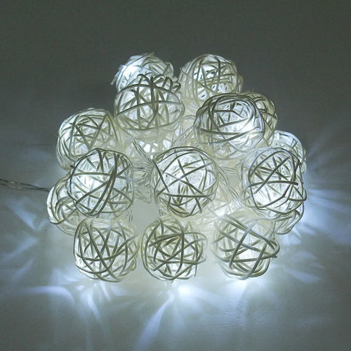 RattanGlow - Solarbetriebene LED Lichterkette für Garten und Outdoor Events