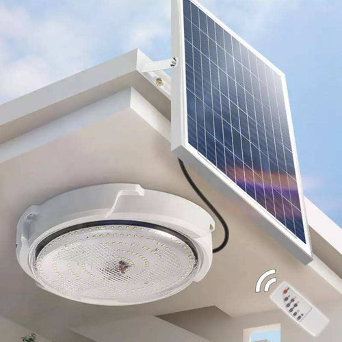 LumenCeil - Solar Deckenleuchte mit Fernbedienung für Innen- und Außenbereiche