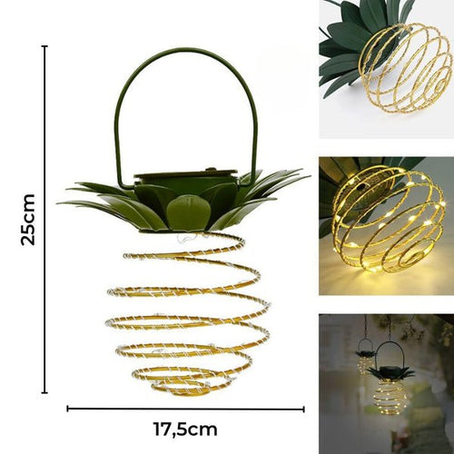 LumiPine - Solar LED-Gartenlampe im tropischen Ananas-Design für den Außenbereich