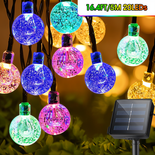 CrystalLuxe - Solarbetriebene LED Gartenleuchte im Kristall-Design für draußen