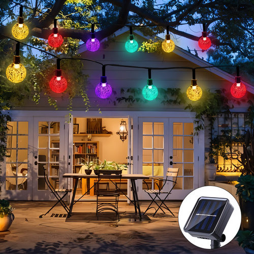 CrystalLuxe - Solarbetriebene LED Gartenleuchte im Kristall-Design für draußen