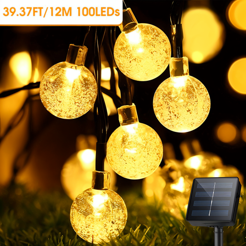 CrystalLuxe - Solarbetriebene LED Gartenleuchte im Kristall-Design für draußen