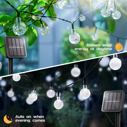 CrystalLuxe - Solarbetriebene LED Gartenleuchte im Kristall-Design für draußen