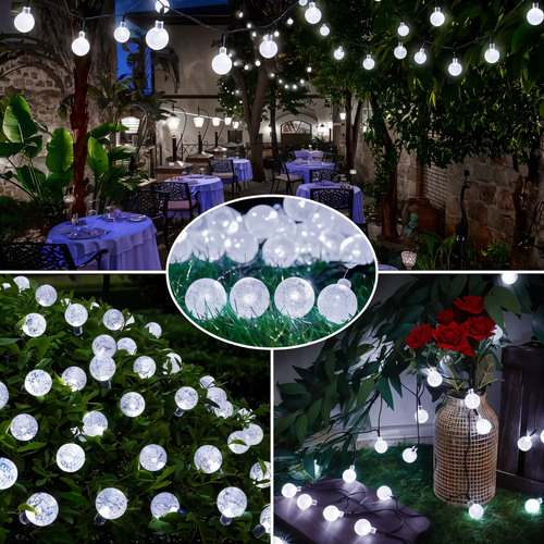 CrystalLuxe - Solarbetriebene LED Gartenleuchte im Kristall-Design für draußen