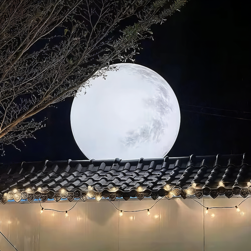 LunaSphere - Solar LED Gartenleuchte im Mond-Design, wasserdicht