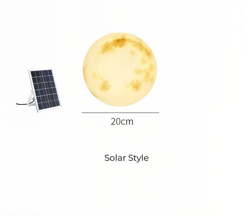 LunaSphere - Solar LED Gartenleuchte im Mond-Design, wasserdicht