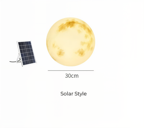 LunaSphere - Solar LED Gartenleuchte im Mond-Design, wasserdicht