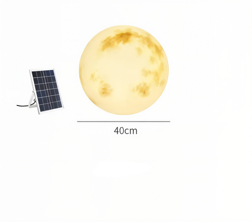 LunaSphere - Solar LED Gartenleuchte im Mond-Design, wasserdicht