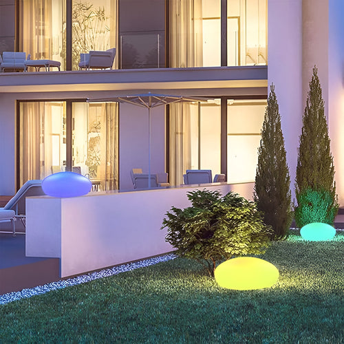 PebbleLume - Solarbetriebene Gartenleuchte im Stein-Design, wetterfest