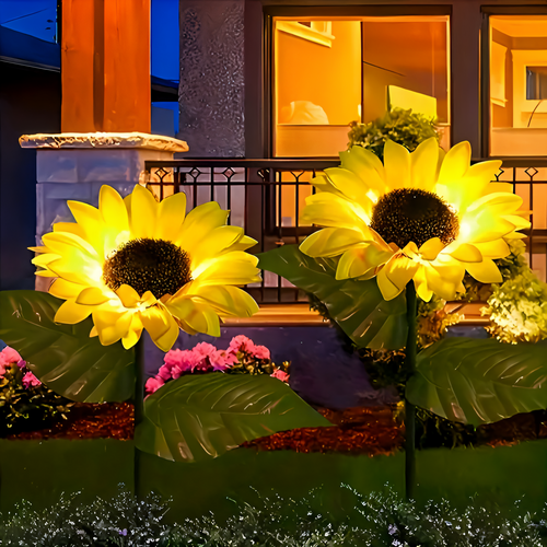 LumiBloom - Solarbetriebene LED Gartenleuchte im Blumen-Design, wasserdicht
