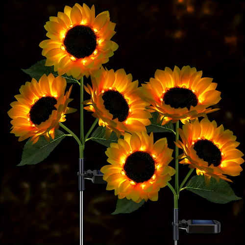 LumiBloom - Solarbetriebene LED Gartenleuchte im Blumen-Design, wasserdicht